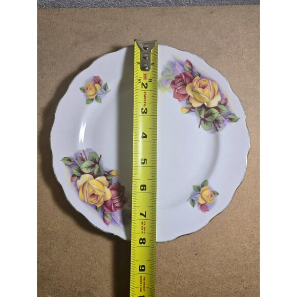 Vintage Royal Kent Made in Staffordshire England Bone China Plate Yellow Floral - Picture 6 of 8